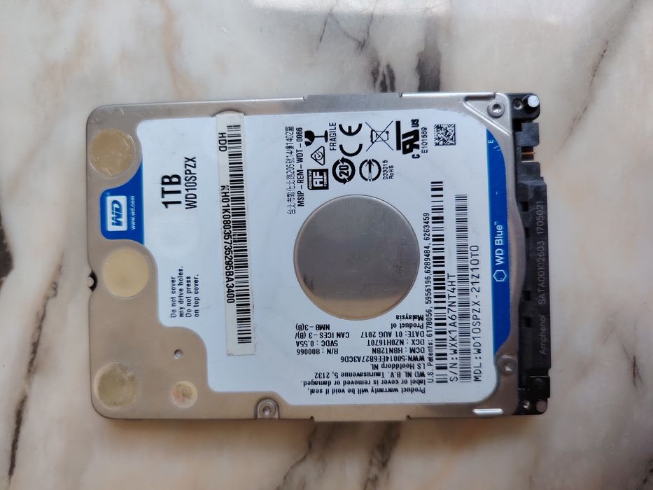 Хард диск за лаптоп WD Blue 2.5 1000GB 5400rpm 128MB SATA3