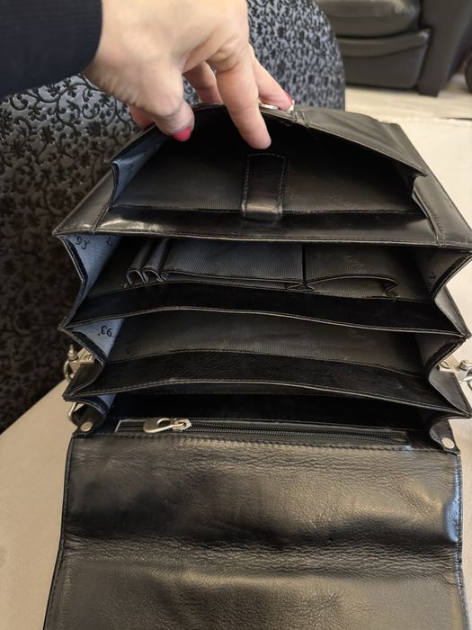 Art-93 мъжка бизнес чанта естествена кожа