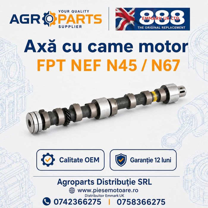 Axă cu came motor FPT NEF N45 N67 Iveco New Holland