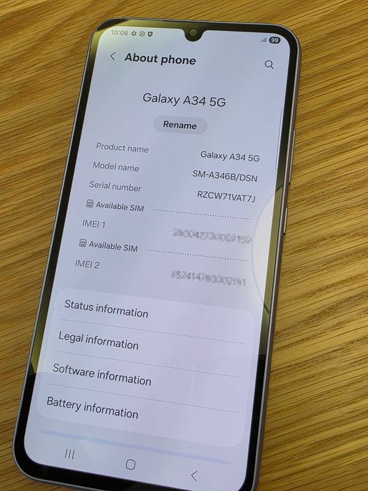 Samsung A34 5G, 128GB, Violet/Лилав + часовник подарък