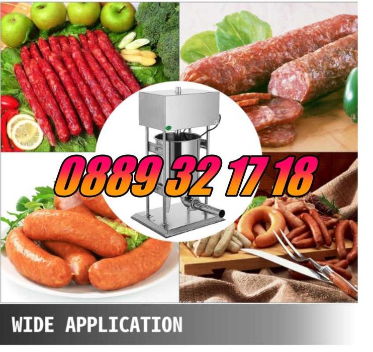 Електрическа пълначка за месо 10 литра с педал, пълначка за кайма