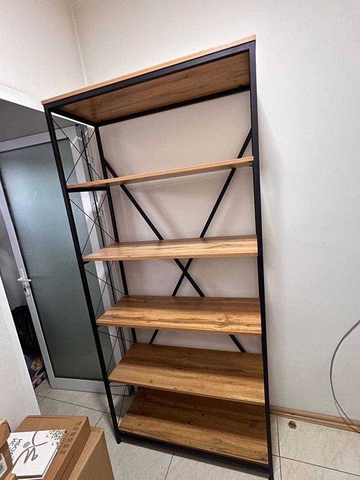 Стеллаж в стиле Loft металл + дерево (б/у)