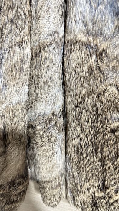 Дамско палто,естествена кожа,заек