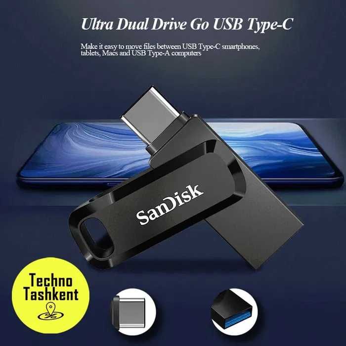 Флешка Sandisk Ultra Dual Drive Type-C 256 Gb 400Mb/s Usb 3.2