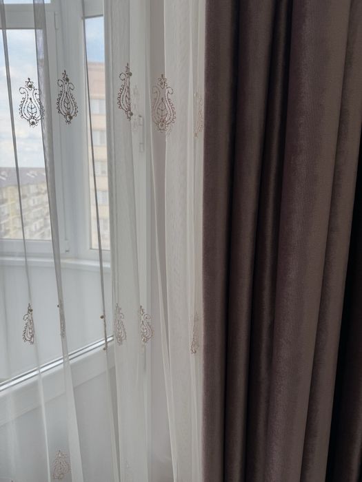 Шторы с тюлями для 5 окон
