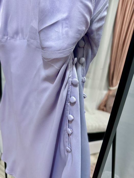 Rochie furou scurtă cu nasturi îmbrăcați lila Zara mărimea XS