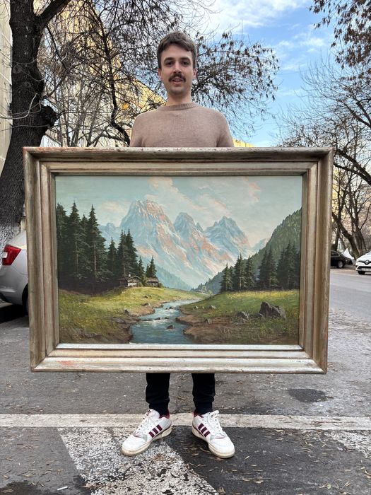 Tablou peisaj montan ulei panza