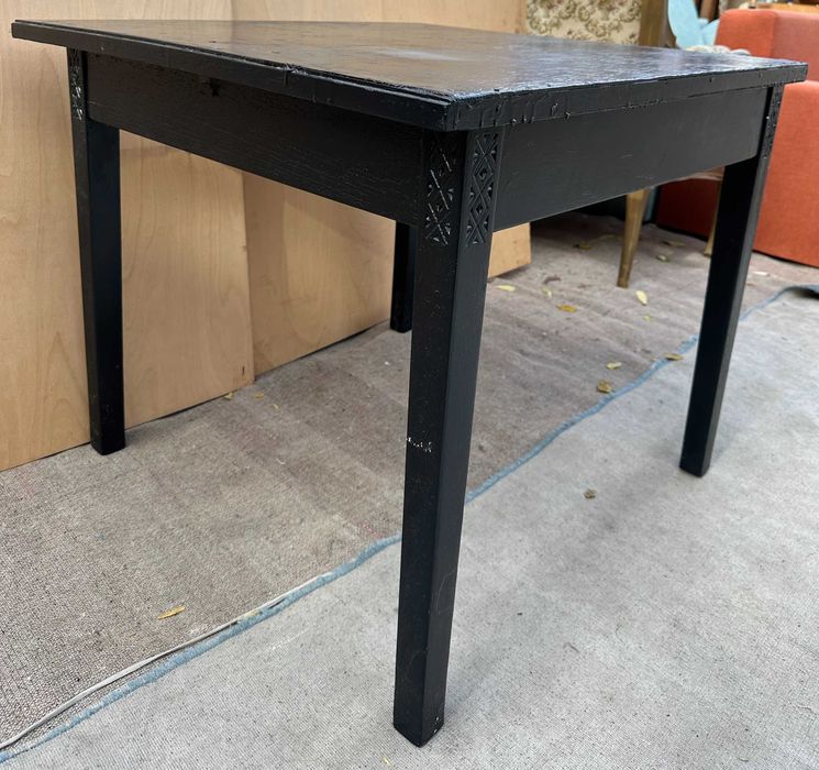 Masuta de cafea Vintage din Lemn masiv; Masa cu blat 80x76 cm