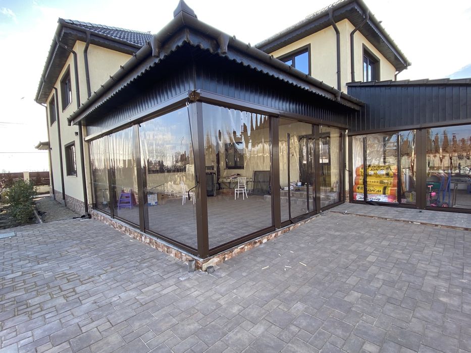 Inchideri terase/foisoare cu folie PVC transparenta Taiwan 0.8mm