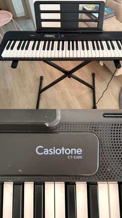 Pian digital Casio Casiotone CT-S300 + stativ + scaun