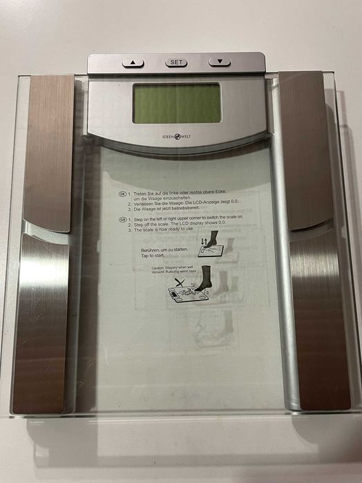 Електронен кантар за тегло до 180 кг Стъкло Цифров дисплей