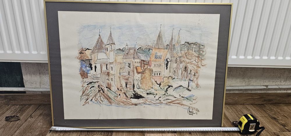 Grafică originală Andy Ceaușu – „Cetate medievală”, an 1999