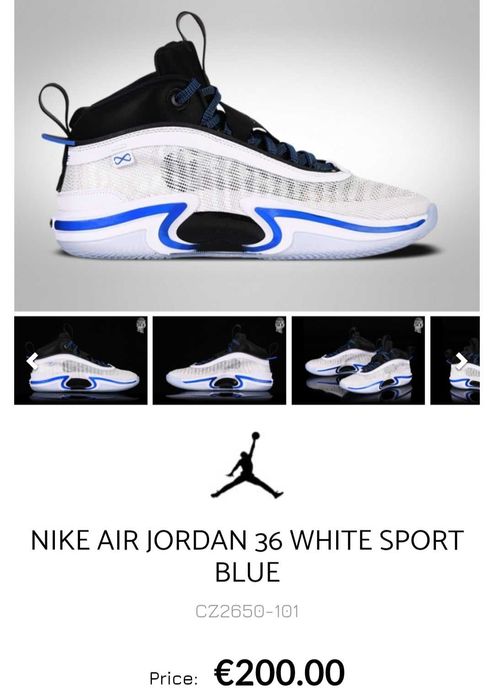 NIKE AIR JORDAN white sport blue