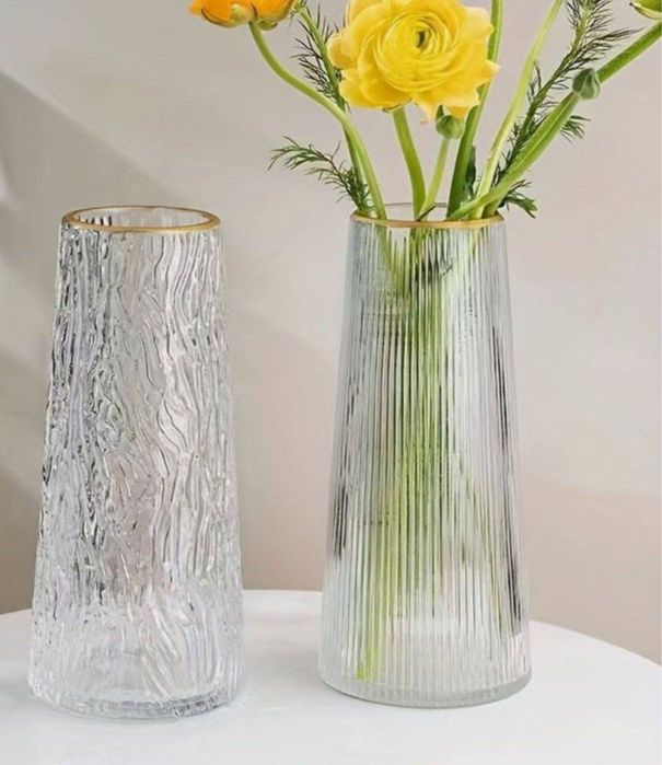 Ваза стеклянная прозрачная