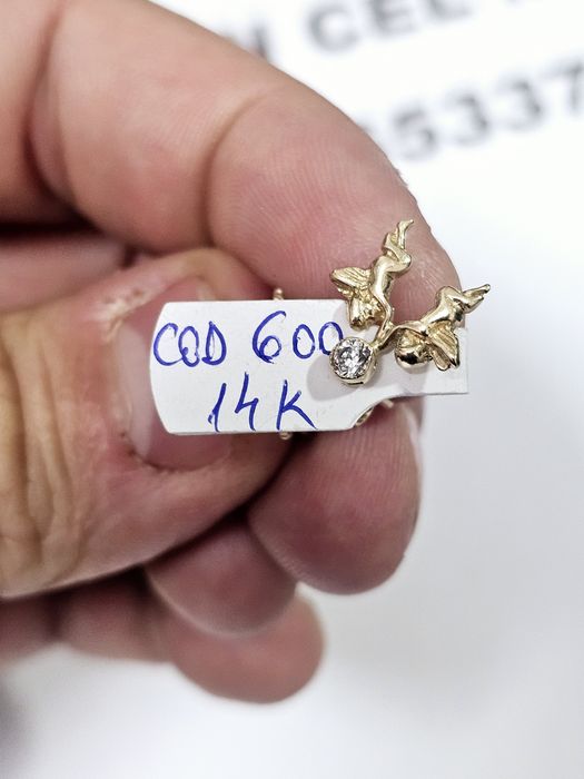 Vand cercei din aur 14 k 2.11 g cod 600