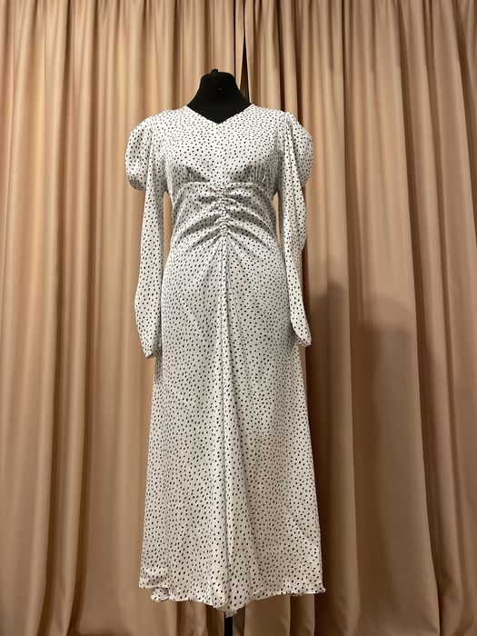 Rochie Pnk alb cu buline