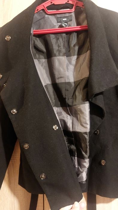 Palton dama negru subțire H&M  XL