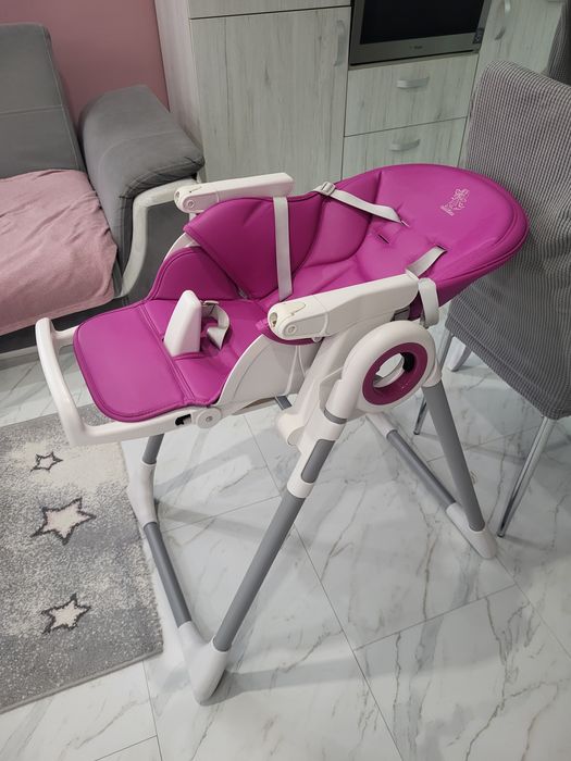 Бебешко столче за хранене Crocodile , розов