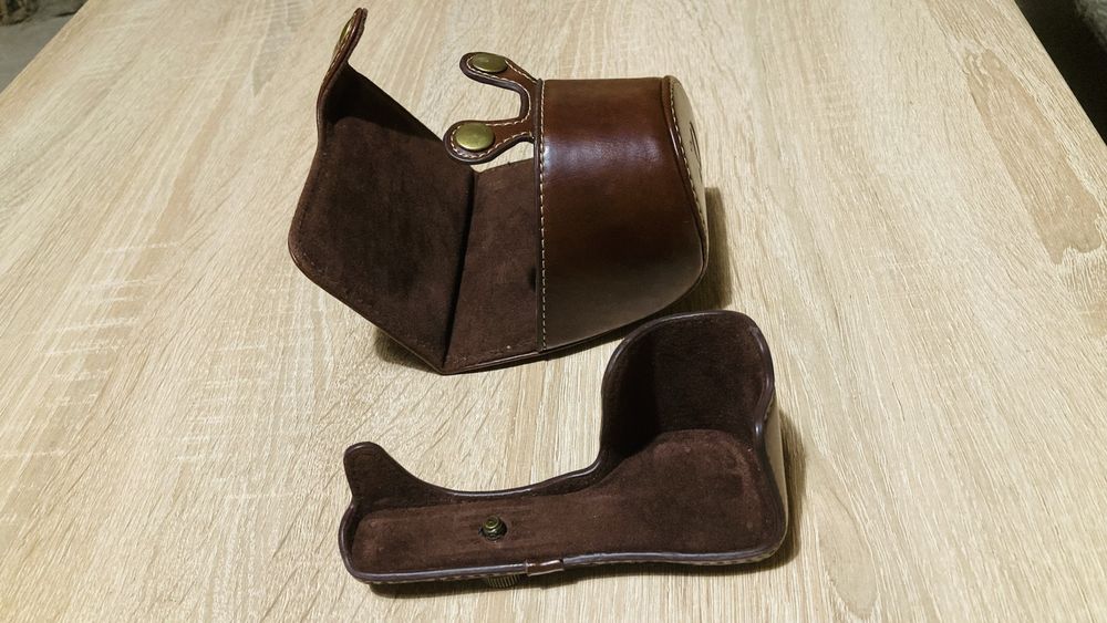 Оригинален кожен калъф за фотоапарат Sony A6000 и други