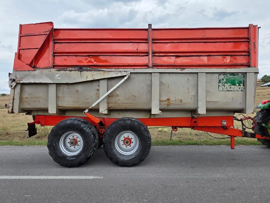 Remorca basculabila monococa tractor siloz cereale tandem le boulch 14 t