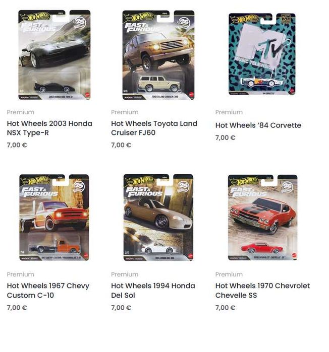 Метални колички Hot Wheels Premium, RLC и Ferrari Racer