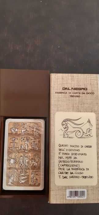 Tarocco Indovino, 78 cărti desenate de Sergio Ruffolo, Dal Negro, 1979