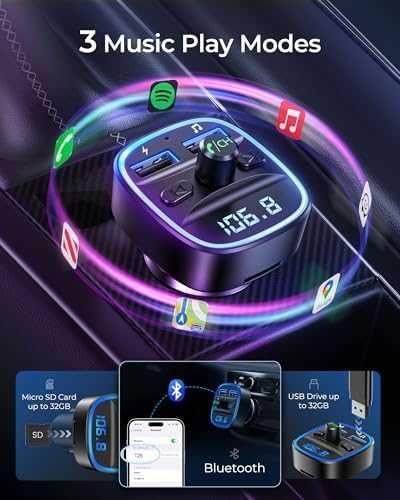 LENCENT Bluetooth FM трансмитер с 2 USB