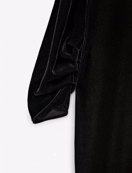 ZARA нова миди рокля кадифе р-р ХС