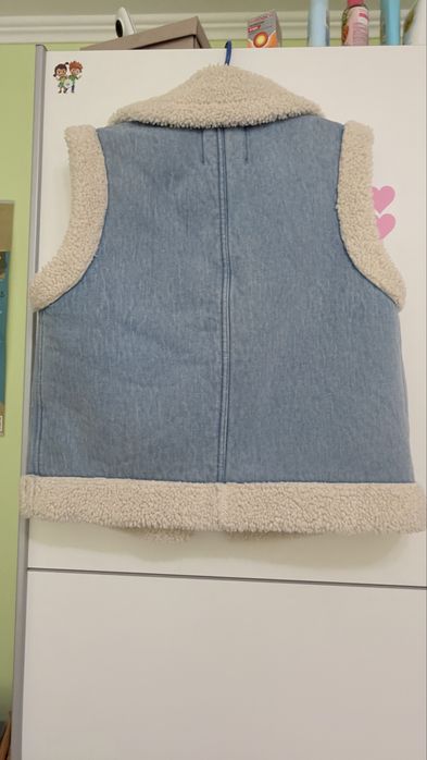 Дънков елек с каракул Zara