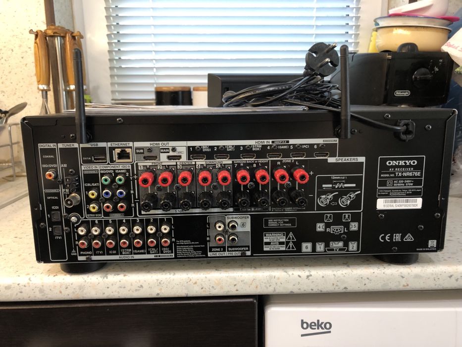 Като нов Onkyo TX-NR676e Bluetooth Wi-Fi