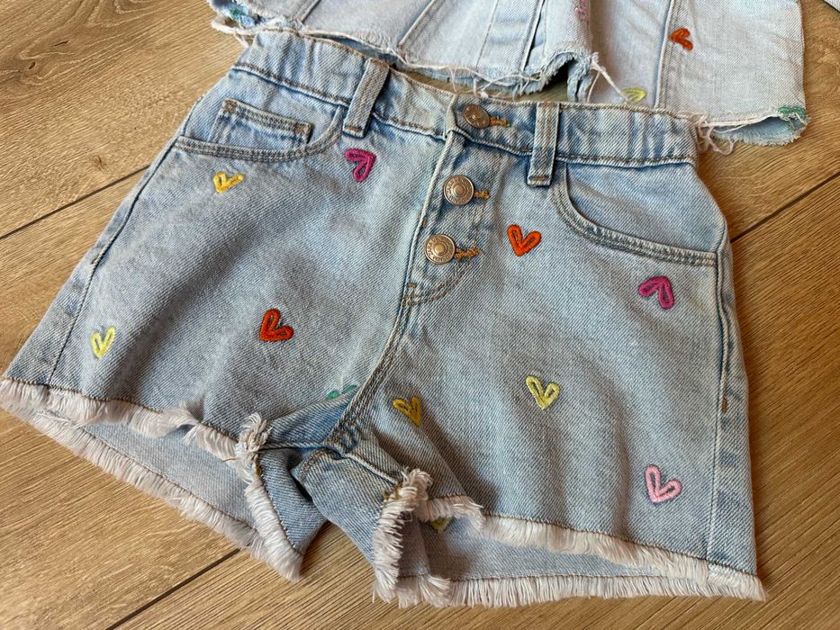 Комплект дънково яке, къси панталони ZARA, размер 104 + ПОДАРЪК