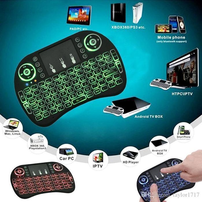 Мини беспроводная клавиатура с подсветкой i8 2.4 ГГц игровая мышь возд
