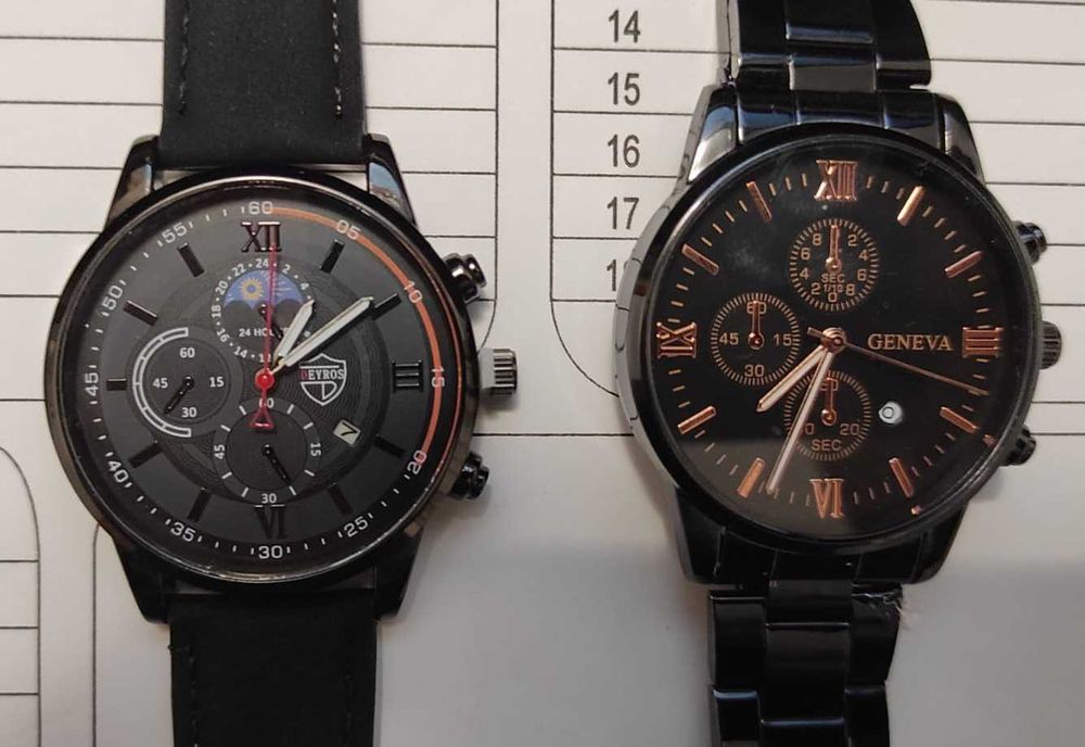 Ceas led-uri si cadran argintiu/negru