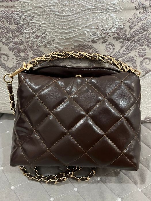 Мини сумочка под шанель, экокожа