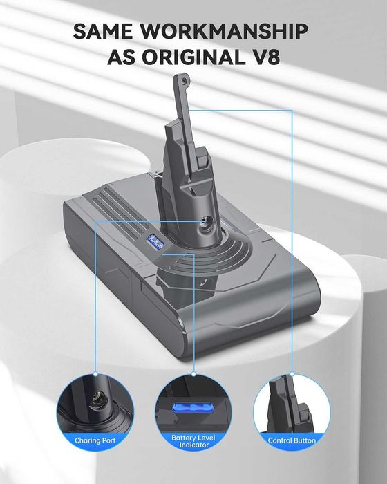 Резервна батерия Dyson morpilot V8 8000mAh за Dyson V8 + 3 филтъра