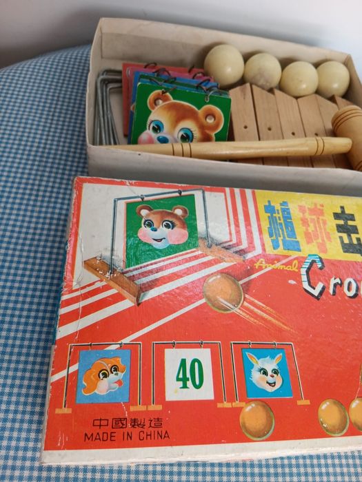 Joc vechi Animal Croquet, cricket, vechi de colectie, chinezesc, perioada Comunista RSR