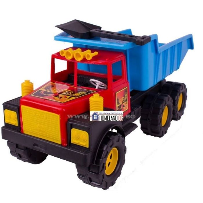 Голям детски камион за бутане с крака с ПОДАРЪК лопата