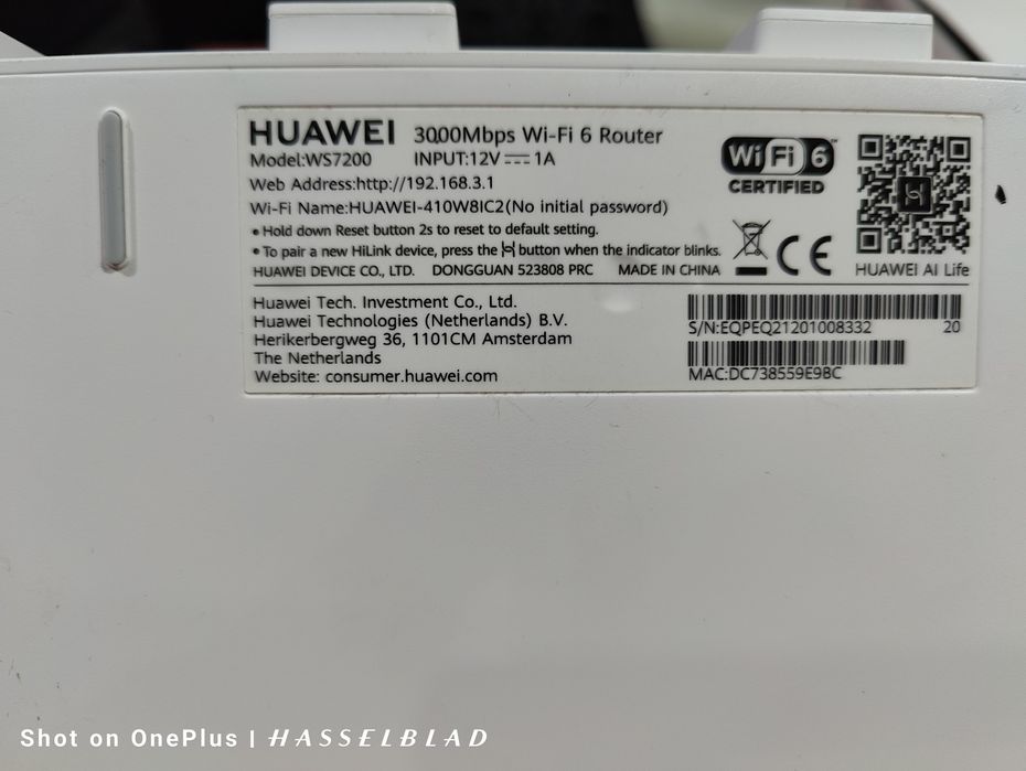 Рутер Huawei AX3 Pro WS7200 Wi-Fi 6 Plus Quad-core 1.4GHz CPU3000Mbps