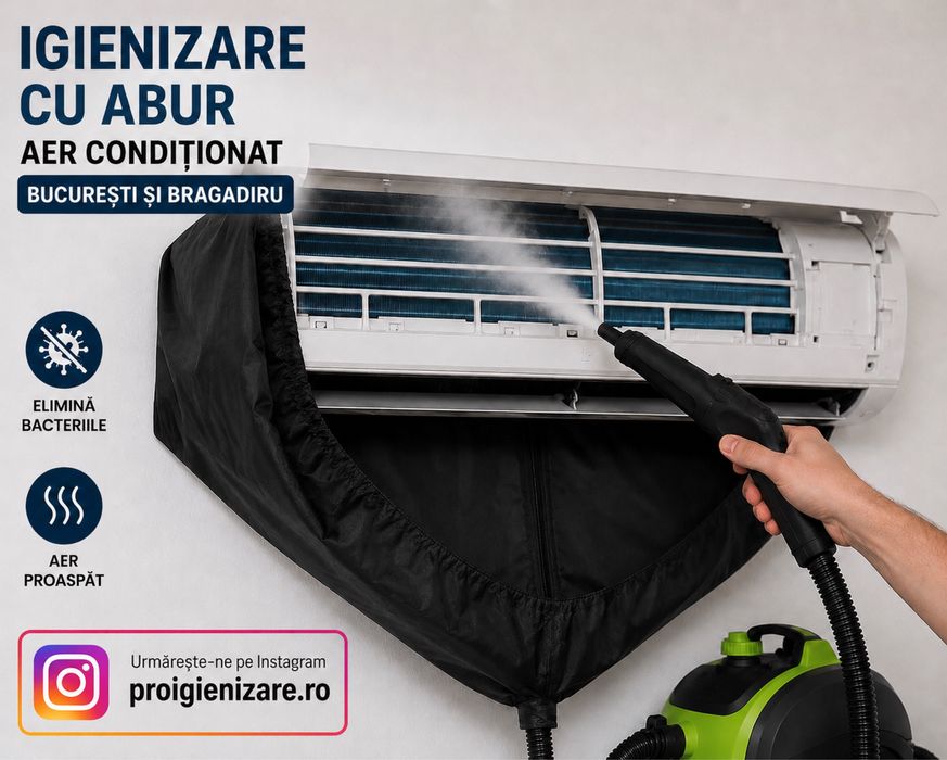 CURATARE / IGIENIZARE AER CONDITIONAT cu abur — Pe BUNE, nu doar “DAT CU SPRAY” in București Ilfov si Bragadiru