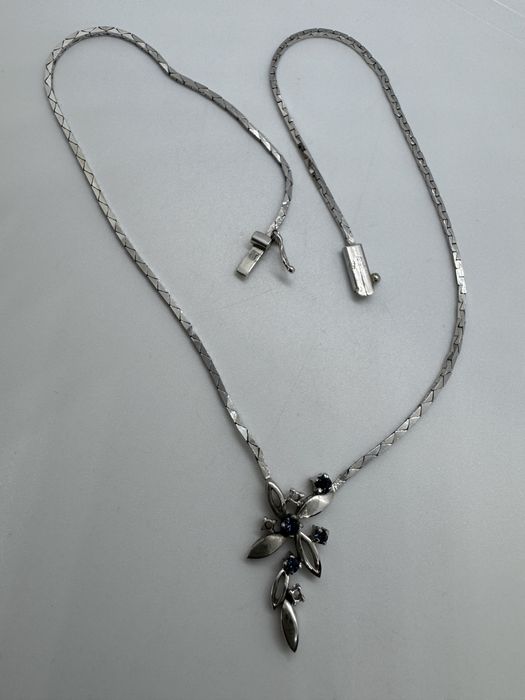 Colier din argint rodiat si cubic zirconia