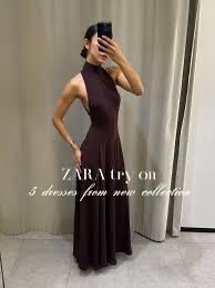 чисто нова рокля zara с гол гръб