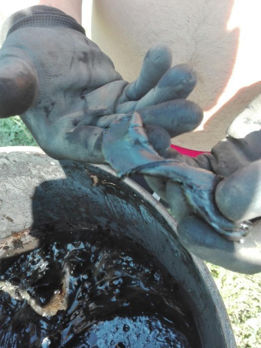 Bitum în butoi pt hidroizolații