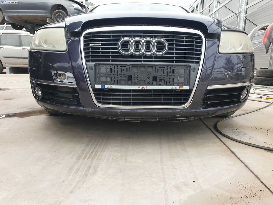 Bara Spoiler Fata Goala cu Grila si Emblema cu Defecte Audi A6 C6 NFL Non Facelift 2004 - 2008 Culoare Oyster Grey Met LZ7Q [K8514] [K8515]