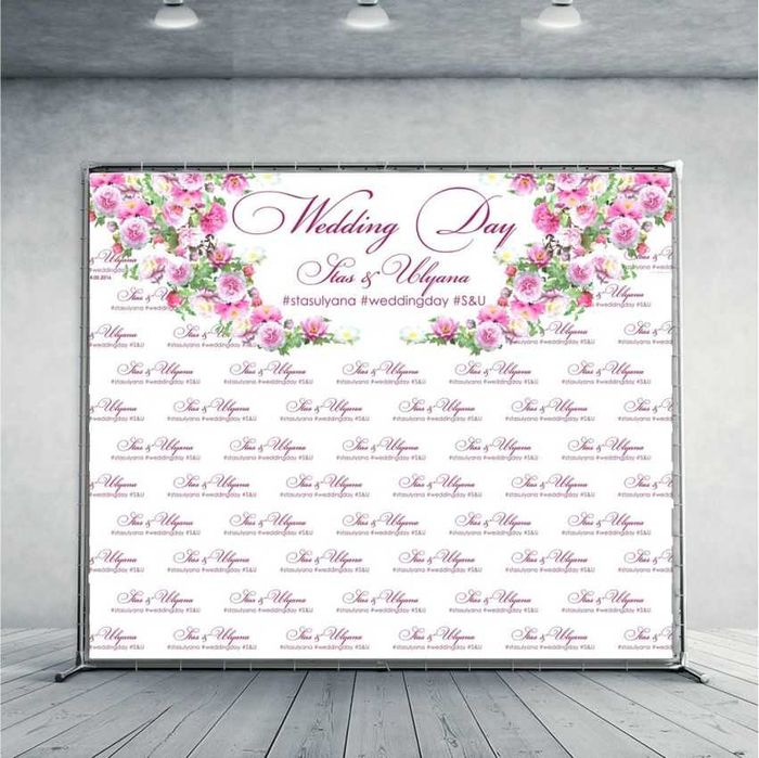 Фотозона на свадьбу день рождения Стенды Пресвол Press wall Бренд волл