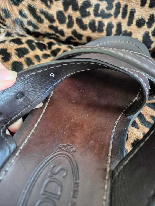 Оригинални кожени сандали / чехли Tod's (Тодс) 43 р– Естествена кожа