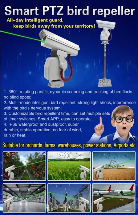 Професионален Лазерен Уред за Птици X-21P (1W) – Smart APP Управление