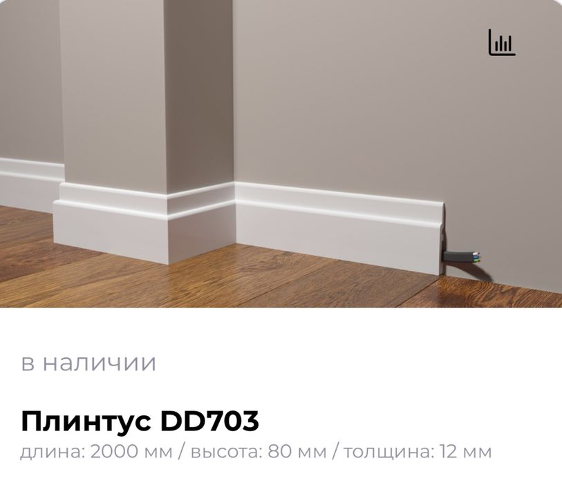 Плинтуса из дюрополимер Decor Dizayn