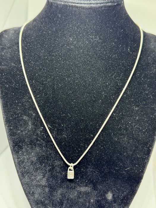 сребърен синджир с висулка катинар 4.48гр 925