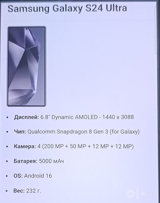 Samsung s24 ultra sotiladi.