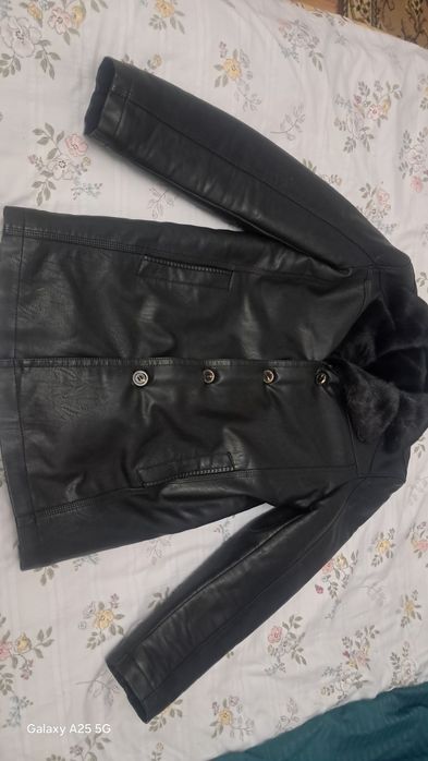 Зимняя кожаная дубленка   б/у